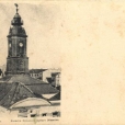Jedna z pierwszych pocztówek prezentująca ratusz, wydana około 1900 roku.
