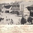 Południowa pierzeja ulicy Bazarnej tutaj nazwana jako Niemiecka (Kilińskiego) w 1897 roku. 