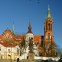 Katedra p.w. Wniebowzięcia NMP w Białymstoku. Widok od strony ratusza.