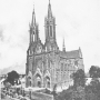 Pocztówka z okresu budowy kościoła.