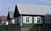 Drewniana zabudowa.